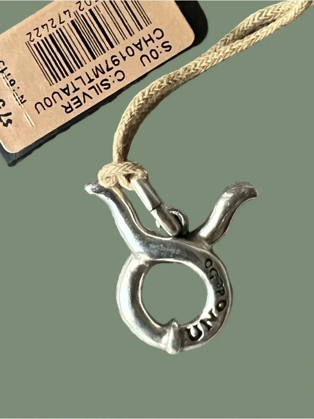 Taurus Sterling Silver-Plated Charm by UNO de 50 - Picture 3 of 4